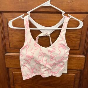AS revival Women's Padded Tank Top Size S Style TY0543-B Ivory and Pink NWT's